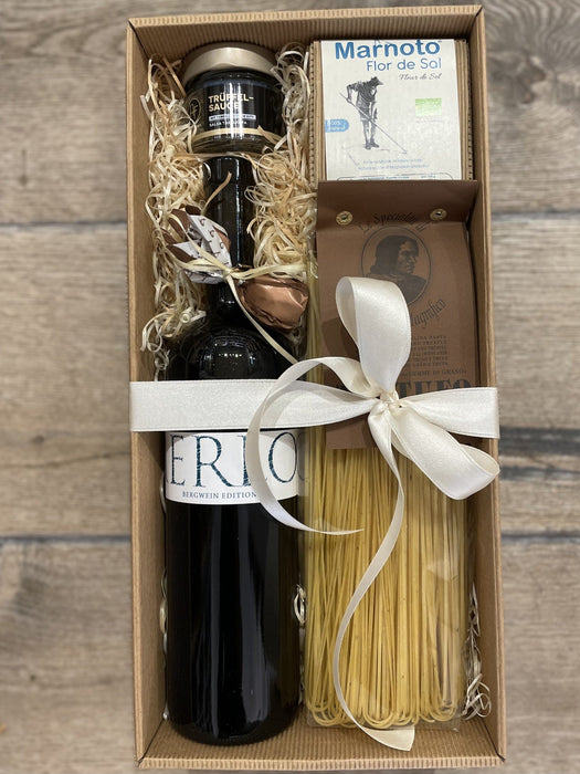 BERGWEIN Genusspaket mit Trüffelprodukten und Merlot Riserva BERGWEIN Edition 2.0