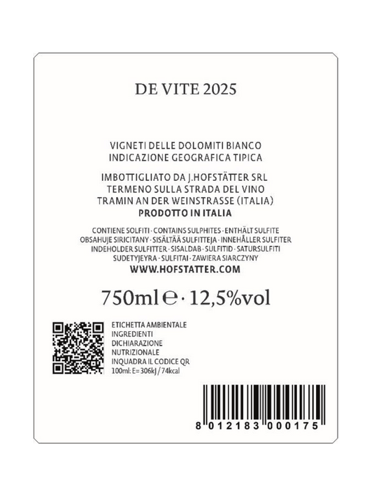 Hofstätter de Vite Weißwein 2025