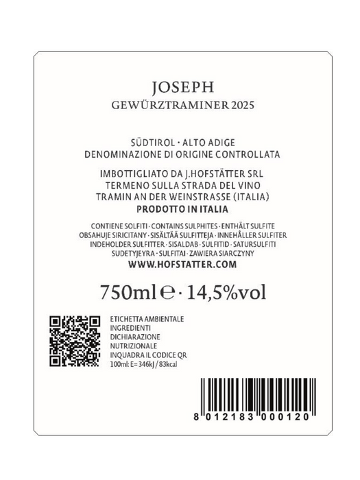 Hofstätter Gewürztraminer Joseph 2025