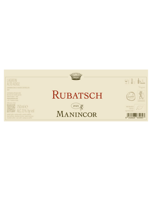 Manincor Lagrein Rubatsch Bio 2021