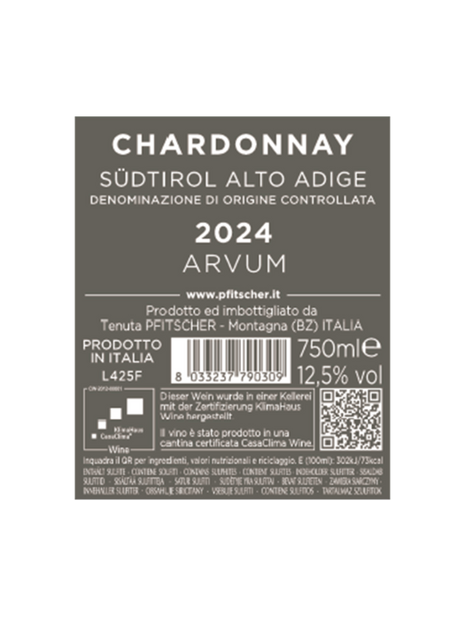 Pfitscher Chardonnay Arvum 2024