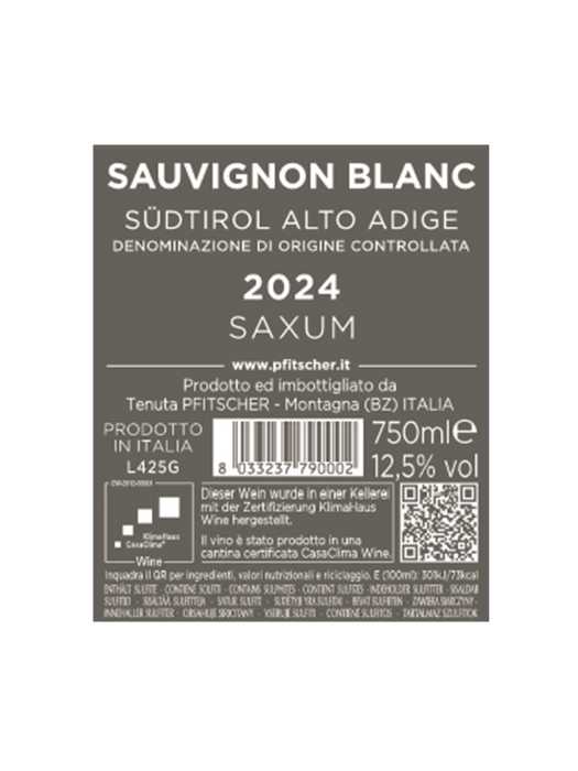 Pfitscher Sauvignon Blanc Saxum 2024