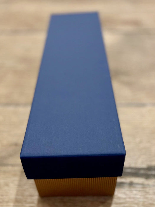 Präsentkarton mit blauem Deckel für 1 Flasche